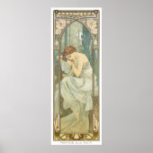 Poster Art nouveau de nuit Set 1/4 par Mucha (Devant)