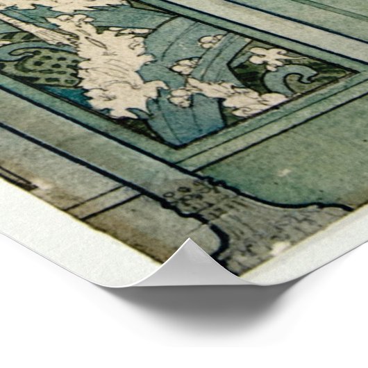 Poster Art nouveau Design par Émile Hutré c1896 (Coin)