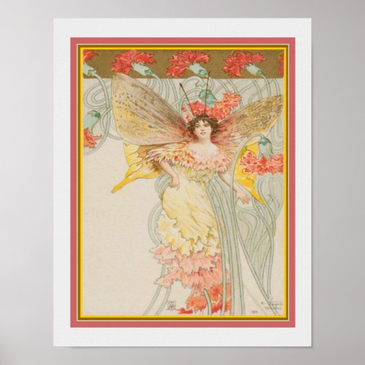 Poster Art Nouveau Fairy Print par Raffaele Tafuri (Devant)