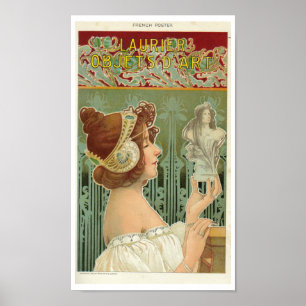 Poster Art nouveau femme Art français par henri livemont