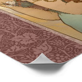 Poster Art Nouveau Femme Mucha Belle (Coin)