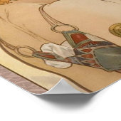 Poster Art Nouveau Femme Mucha Belle (Coin)