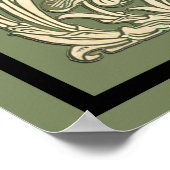 Poster Art Nouveau Fleur Floral Bordure Devis Taille pers (Coin)