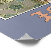 Poster Art nouveau fleurs alphonse mucha art floral (Coin)