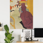 Poster Art Nouveau Flirt par Toulouse-Lautrec (Bureau à domicile)