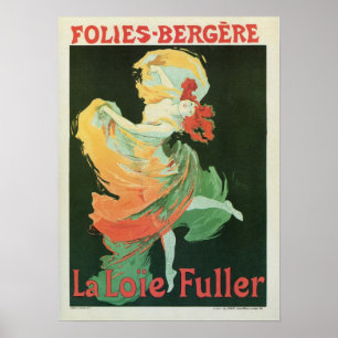 Poster Art nouveau français vintage La Loïe Fuller ad