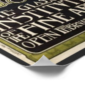 Poster Art nouveau Glasgow Institut des Beaux-Arts (Coin)