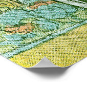 Poster Art Nouveau Greyhound et dame à la fleur (Coin)