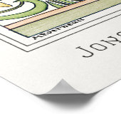 Poster Art nouveau jonquille Verneui textile floral art (Coin)