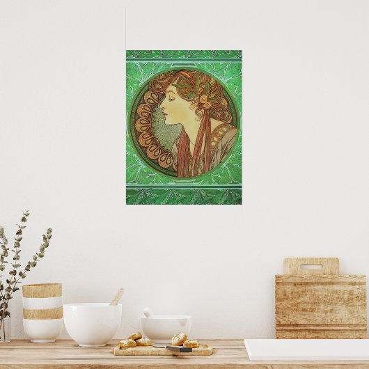 Poster Art Nouveau Laurel par Alphonse Mucha (Cuisine)