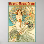 Poster Art Nouveau Monaco Monte Carlo par Alphonse Mucha (Devant)