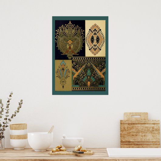 Poster Art nouveau motif Christopher (Cuisine)