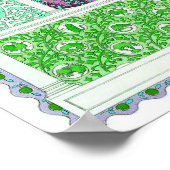 Poster Art nouveau perroquet singe jungle tropicale desig (Coin)