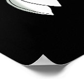 Poster Art Nouveau Renard blanc arctique (Coin)