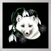 Poster Art Nouveau Renard blanc arctique (Devant)
