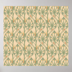 Poster Art Nouveau, Retro Fond d'écran design.