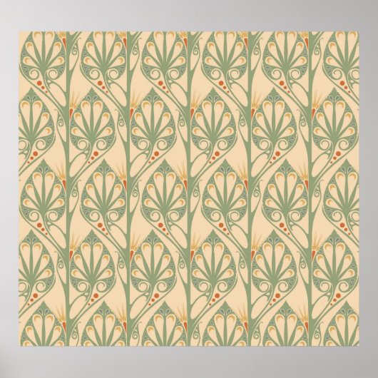 Poster Art Nouveau, Retro Fond d'écran design. (Devant)