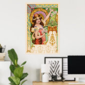 Poster Art Nouveau Springtime (Bureau à domicile)