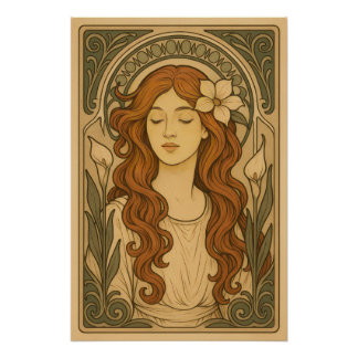 Poster Art Nouveau Style Femmes Art