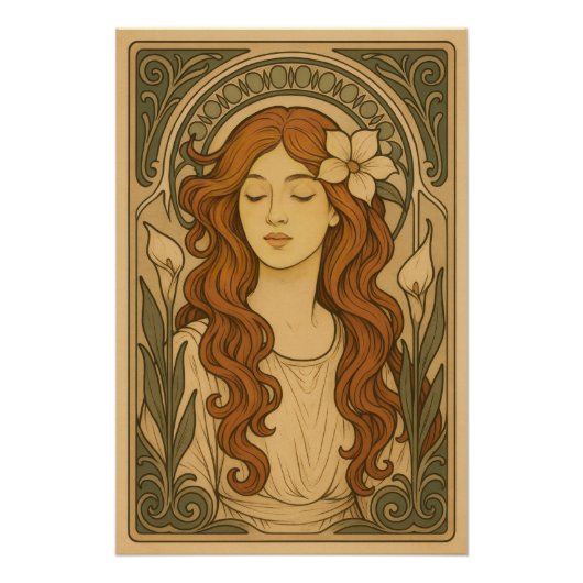Poster Art Nouveau Style Femmes Art (Devant)