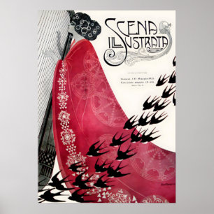 Poster Art Nouveau - Théâtre - Scène Illustrata et Figar