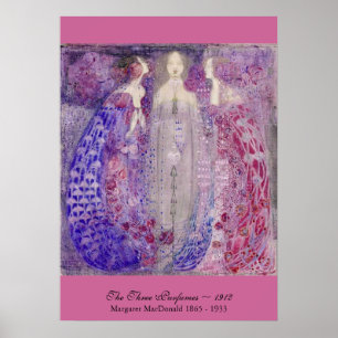 Poster Art nouveau Trois parfums Margaret MacDonald 1912