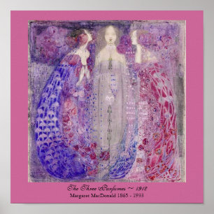Poster Art nouveau Trois parfums Margaret MacDonald 1912