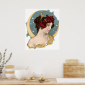 Poster Art Nouveau vintage 1902 Dreamland (Cuisine)