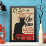 Poster Art Nouveau vintage, Ce Soir Conversation Noir Cha<br><div class="desc">Illustration vintage affiche Art Nouveau pour Le Conversation Noir par Theophile Alexandre Steinlen, 1896. Le Conversation Noir était un cabaret du XIXe siècle (spectacles) situé dans le quartier bohème de Montmartre, à Paris, en France. Cette lithographie présente un chat noir. Ce soir la tres illustre compagnie du Conversation Noir ses...</div>