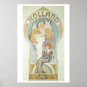 Poster Art Nouveau vintage, Holland Levensverzekering