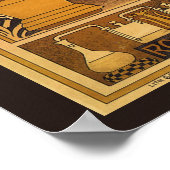 Poster Art Nouveau vintage, l'amour conquiert tous les sc (Coin)