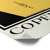 Poster Art Nouveau vintage, Lecture d'un livre jaune (Coin)