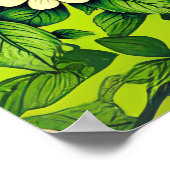 Poster Art Nouveau Wild Rabbit and Flowers (Coin)