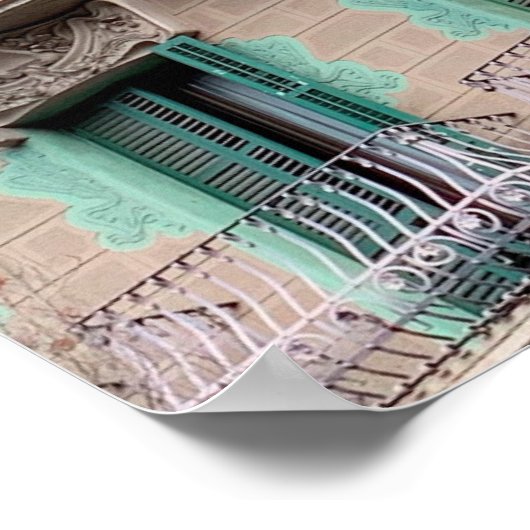 Poster Art Nouveau Windows - Barcelone, Espagne Jigsaw Pu (Coin)