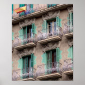 Poster Art Nouveau Windows - Barcelone, Espagne Jigsaw Pu (Devant)