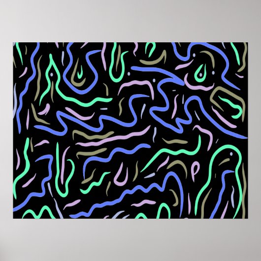 Poster Art numérique Abstrait funky (Devant)