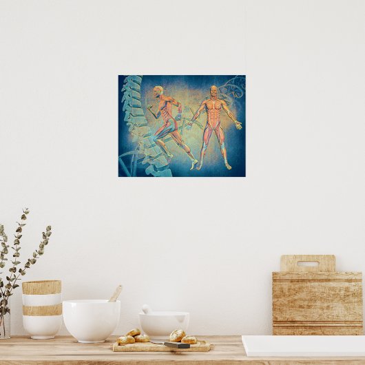 Poster Art numérique anatomique (Cuisine)