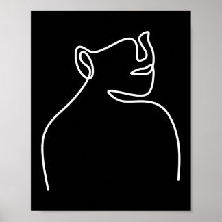 Poster Art numérique continu d'une ligne