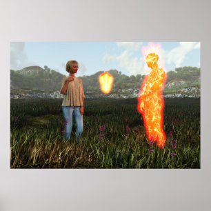 Poster Art numérique d'amour interdit