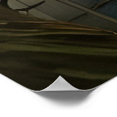 Poster Art numérique d'aquarelle de lever de soleil des A (Coin)