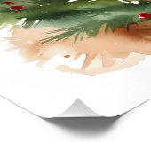 Poster Art numérique d'aquarelle de Noël Cheer (Coin)