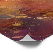 Poster Art numérique de face solaire cosmique (Coin)