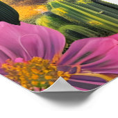 Poster Art numérique de fermeture des fleurs du désert 20 (Coin)