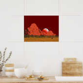 Poster Art numérique de la lune de sang (Cuisine)