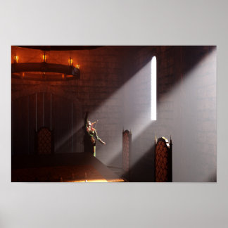 Poster Art numérique de salle de guerre