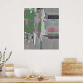 Poster art numérique "dérangé en vert" (Cuisine)