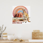 Poster Art numérique des éléments australiens (Cuisine)