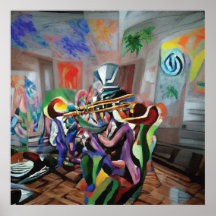 Art numérique du groupe de jazz