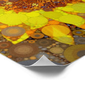 Poster Art numérique en mosaïque du cercle de tournesol b (Coin)