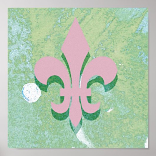 Poster Art numérique Fleur-de-Lis (Devant)